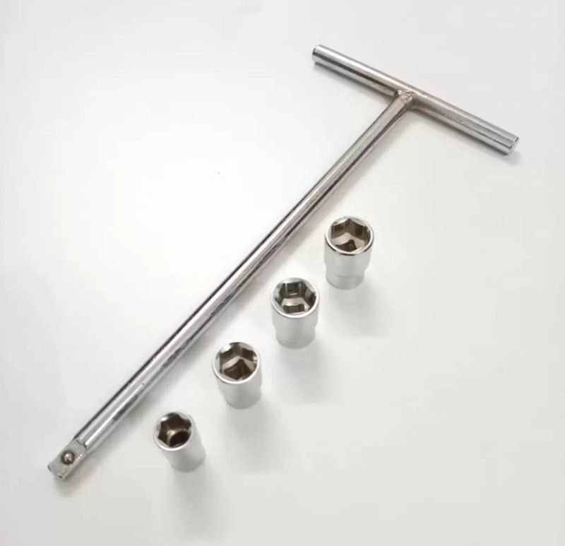 JK Sales 1/4" Drive T-Handle with 4 sockets of (8, 10, 11, 12 mm) Socket Set  (Pack of 5)