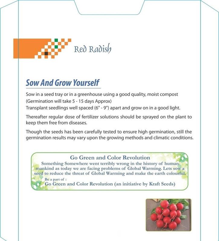 WILLVINE Red Radish Vegetable Seeds Seed  (1000 per packet)