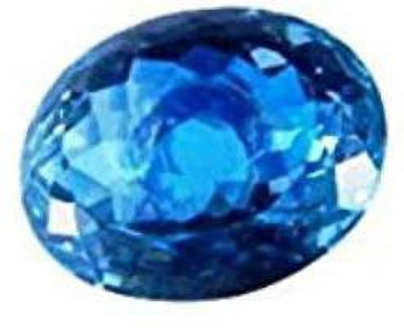 hoseki Excellent Quality Certified Blue Topaz stone 3.7ct Regular Oval Crystal Stone  (Blue 1 Pieces)