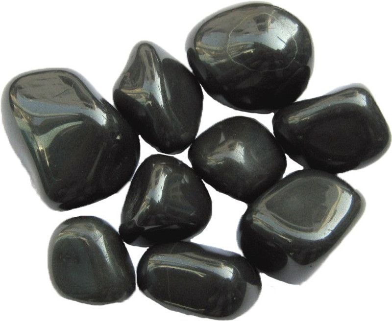 Prisha PC03 Polished Asymmetrical, Round, Oval Onyx Pebbles  (Black 1 kg)