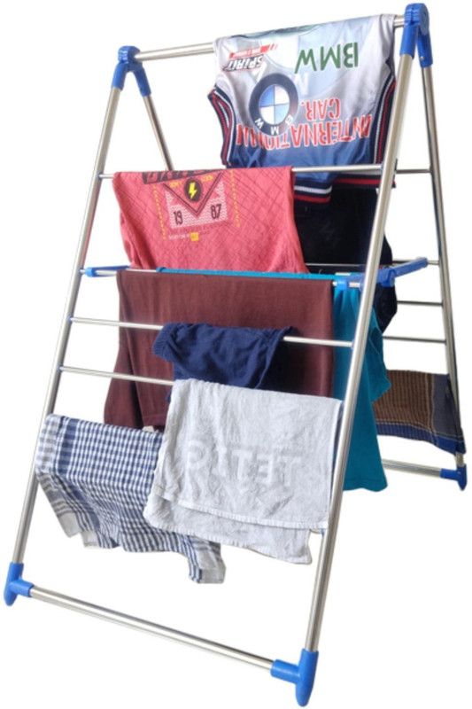 VIMART Steel, Plastic Floor Cloth Dryer Stand SBB-2  (3 Tier)