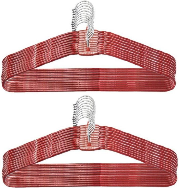Pranay Steel Shirt Pack of 47 Hangers For Shirt  (Red)