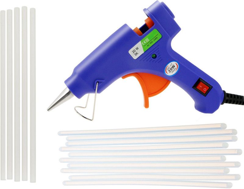 bandook BLUE 20W 20WATT WITH 15 TRANSPARENT STICKS Standard Temperature Corded Glue Gun  (7 mm)
