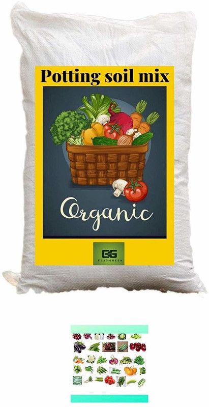 elamgreen Potting soil 5kg for gardening enriched with Vermicompost Free seeds Soil  (5 kg, Powder)