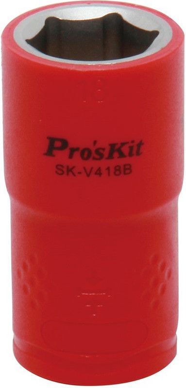 Proskit SK-V418B VDE 1000V Insulated 1/2" Drive Socket 18mm Socket Set  (Pack of 1)