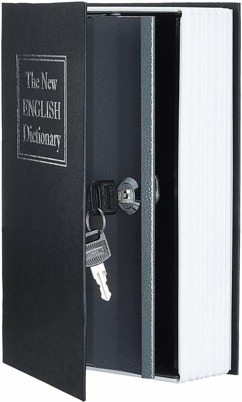 PREPSTO Hidden Secret Book Safe Vault Box with 2 Keys Jewelry Money Cash Box Locker Jewellery Home Safe Box Dictionary (24 x 15.5 x 5.5 cm, Assorted Colour) Safe Locker  (Key Lock, Keypad)