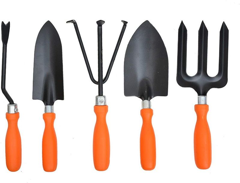 Tulsway Garden Tool Set Pack of 5 -Trowel ,Cultivator, Weeder, Fork & Big Trowel Garden Tool Kit  (5 Tools)