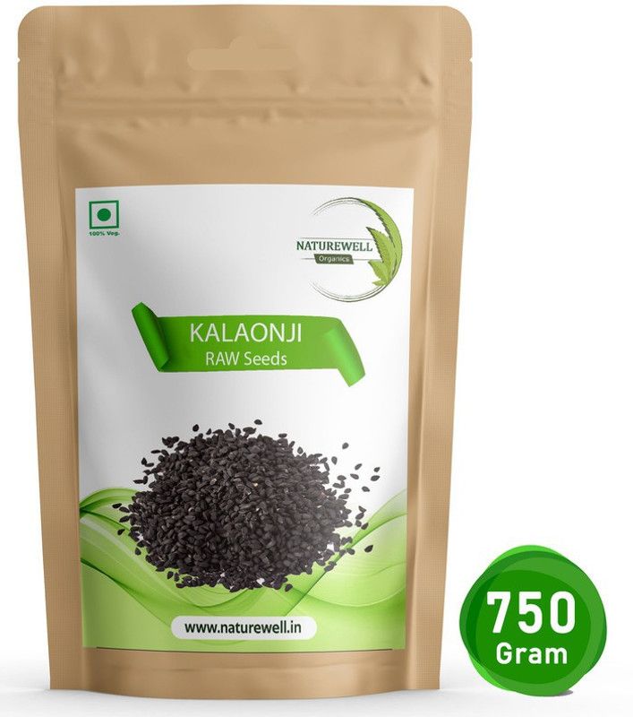 Naturewell Organics 750 gram - Nigella Seeds / Kalonji (Black) Folic acid and Dietary Fibre (RAW ) Seed  (750 g)
