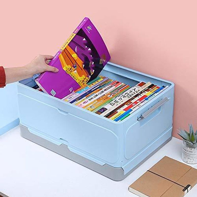 HomeCloud Large Japanese Design foldable Storage Box Organizer for clothes, Home, Office Storage Box  (Blue)