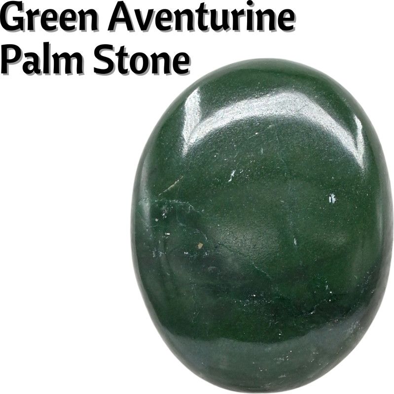 Crystal Heaven Green Aventurine Palmstone Polished Oval Crystal Stone  (Green 1 Pieces)