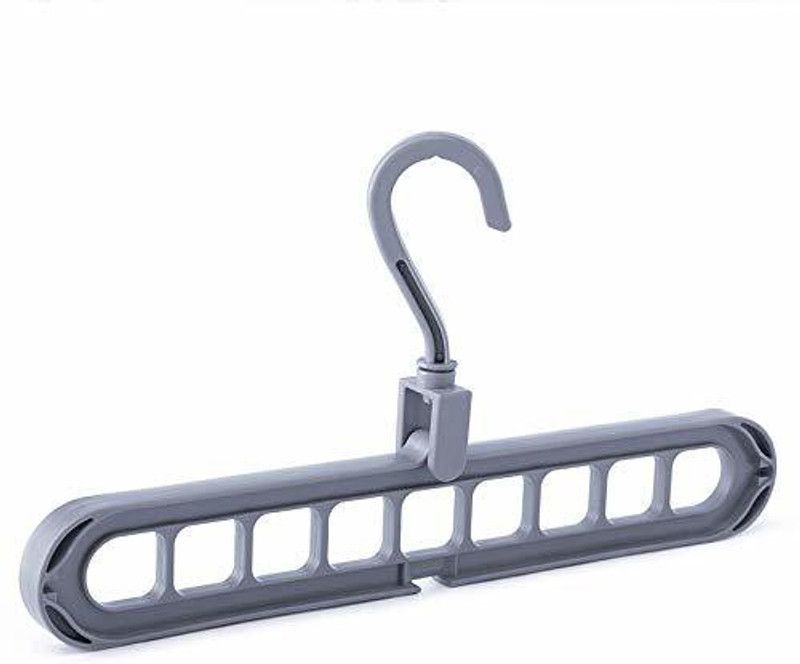 A to z collection A2ZC 9HSSH Plastic Trousers Pack of 2 Hangers For Trousers  (Multicolor, Grey, Black)