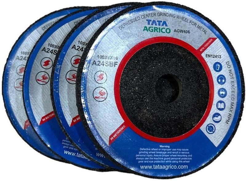 TATA AGRICO AGW406 4" GRINDING WHEEL(PACK OF 4) Metal Cutter