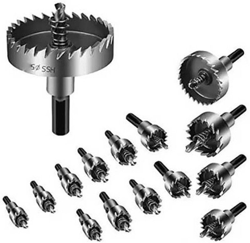 atozshop11 12PCS HSS Drill Bit Set Stainless Steel Metal 12PCS HSS Drill Bit Set Stainless Steel Metal Alloy Cutter 14-50mm