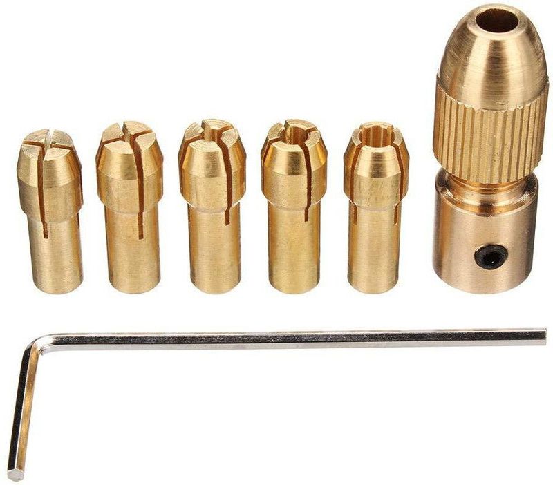 rECORD •	With Screw mini Drill 3.15mm, 7-Piece 0.5-3mm, 3.17mm Shank Metal Drill Chuck Collet Bits Rotary mini Drill 3.15mm, 7-Piece 0.5-3mm, 3.17mm Shank Metal Drill Chuck