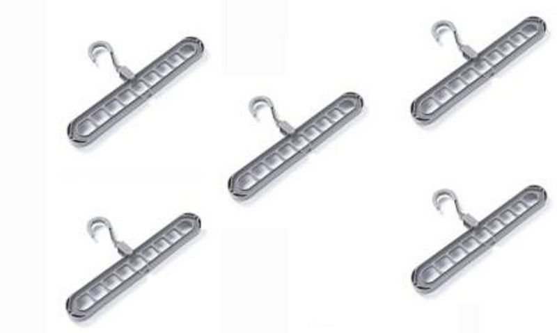 Shreejee Plastic Tie Pack of 5 Hangers For Tie  (Grey)