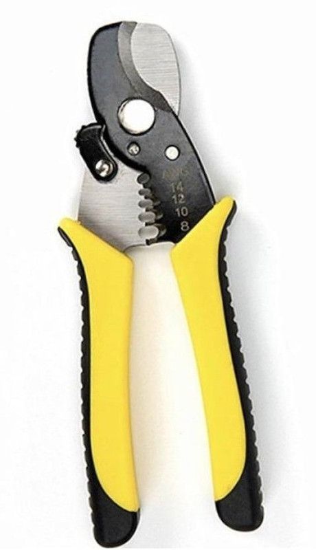 Qualigen Multi-functional Cable Wire Stripper Cutter Two In One Electrician Tools Pliers Coaxial Cable Wire Cutting Stripping Tool Wire Cutter