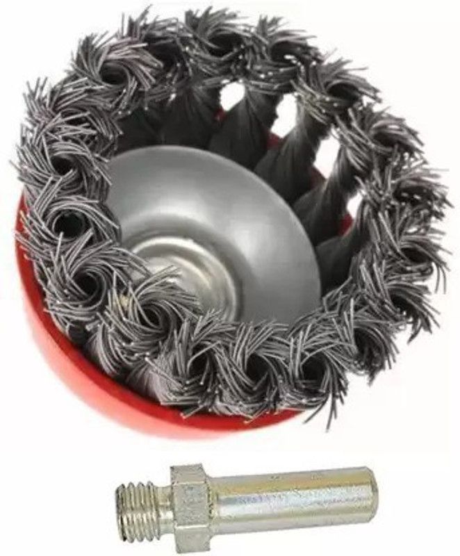 RetailPick Cup Brush For Polishing For 4-Inch Angle Grinder With Drill Attachment Wheel Wheel Brush  (Pack of 2)