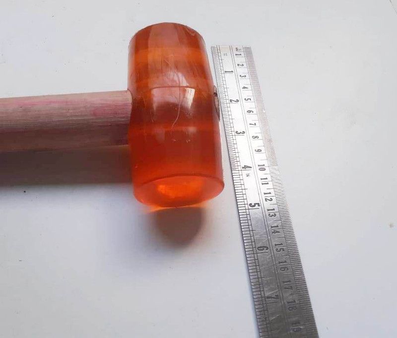 aaryason Rubber Mallet Hammer with Rubber Round Head and Non-Slip Comfortable_11 Wooden Handle Mallet  (Rubber Mallet)