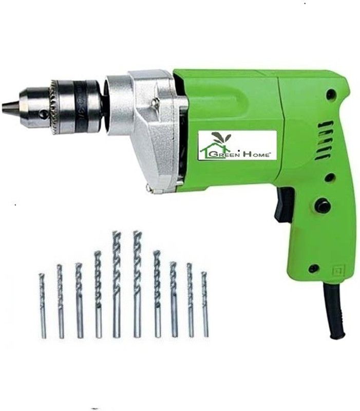 GREEN HOME Power Drill Pistol Grip/Multi Colour/10mm/300watt/230v/2600 rpm/6 month warranty/ GHPDM0642/10mm Pistol Grip Drill  (10 mm Chuck Size)
