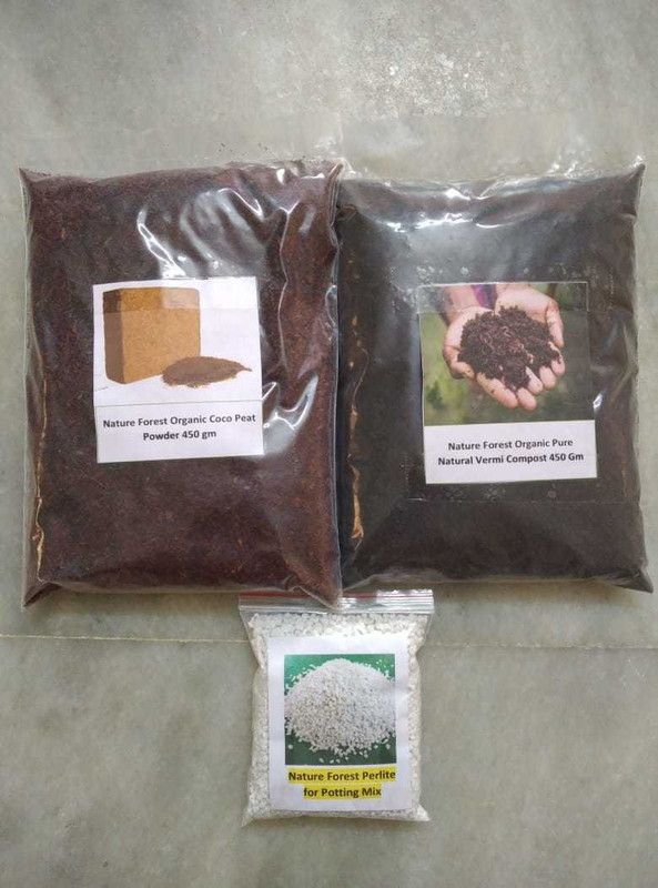 NatureForest Potting Mix Combo Pack for Seeds Germination, Seedlings and Succulent Plants Manure  (1 kg, Powder)