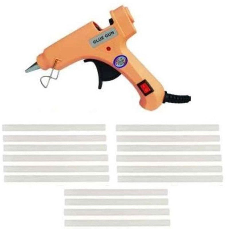 Bond ®20 watt Peach glue gun with glue flow control with 16 hot melt transparent glue sticks Standard Temperature Corded Glue Gun (7 mm) Standard Temperature Corded Glue Gun  (7 mm)