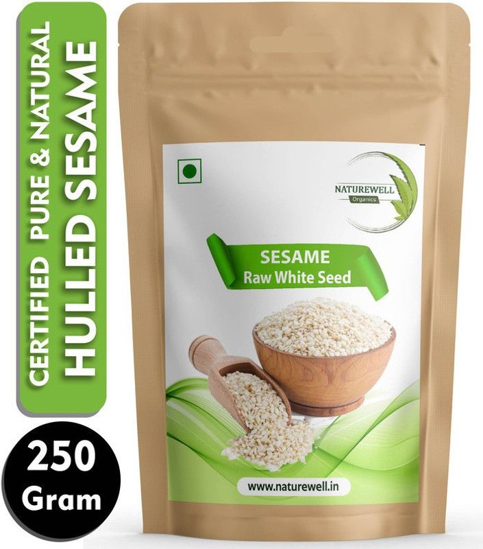 Naturewell Organics White Sesame Seeds Safed Til, Hulled Sesame Seeds for Eating-250g Seed  (250 g)