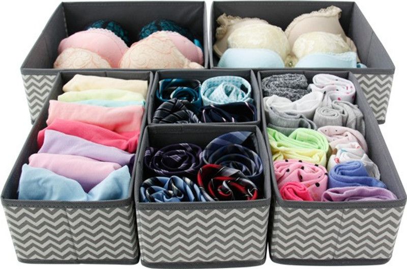 QUICK UNBOX Lingerie Storage Case  (Bra and Panty, Pack of 6)