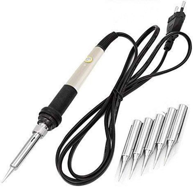 Buyyart 30 w Adjustable Temperature Electric Iron Soldering Station With 5Pcs Bit 30 W Temperature Controlled  (Round Tip)