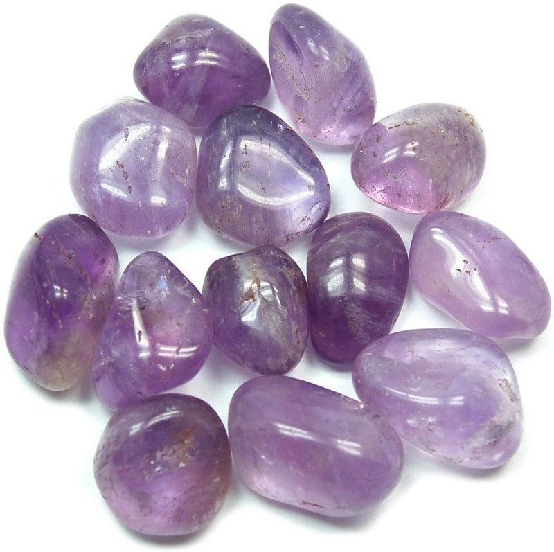 REIKI CRYSTAL PRODUCTS Natural Amethyst Tumble Crystals / Stones for Reiki Healing and Vastu Correction and Increase Creativity 100 Grams Tumble Stone Regular Rectangular Crystal Stone  (Purple 100 g)