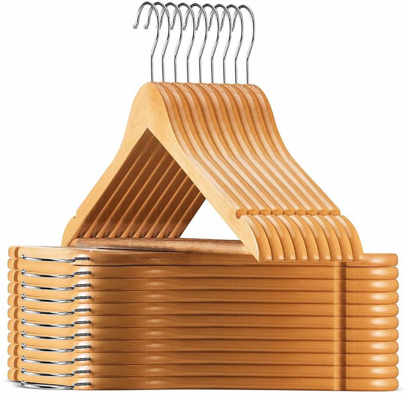 Oxbow Wooden Shirt Pack of 20 Hangers For Shirt  (Brown)