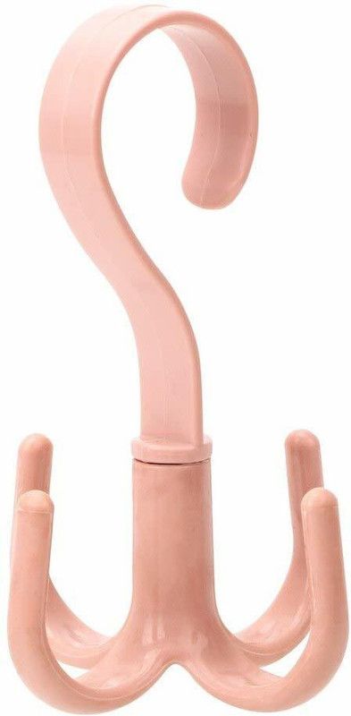 sell net retail 1pc 4 Hooks Hangers for Tie Scarf Belt Bags Plastic Tie Hanger For Tie  (Multicolor)
