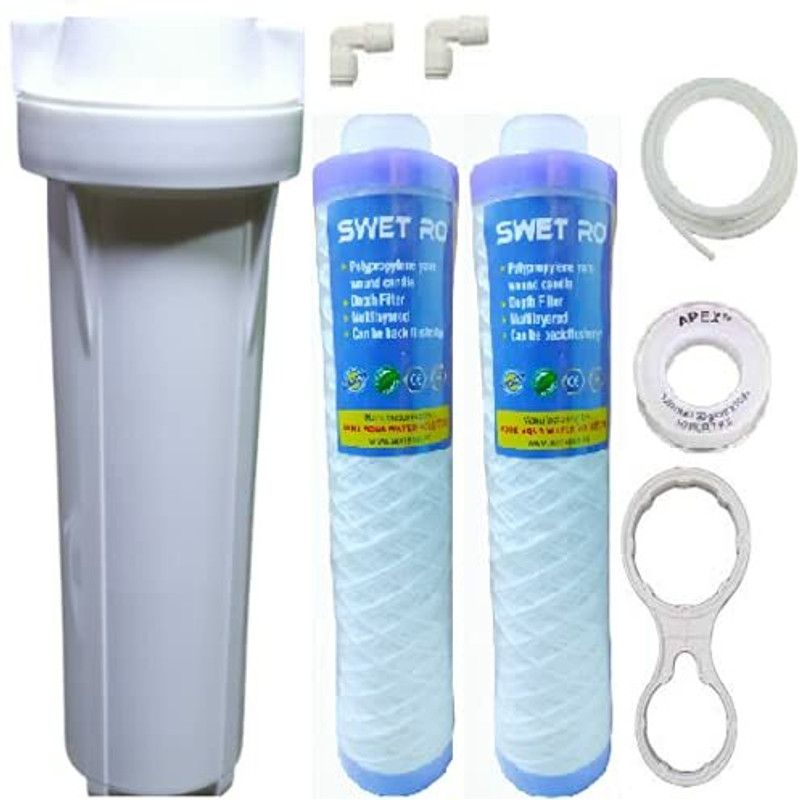 ANSH BEAUTY 10inch Pre Filter Housing Set with 2 pcs. PP Wound Thread Candle Filter Solid Filter Cartridge  (5, Pack of 1)