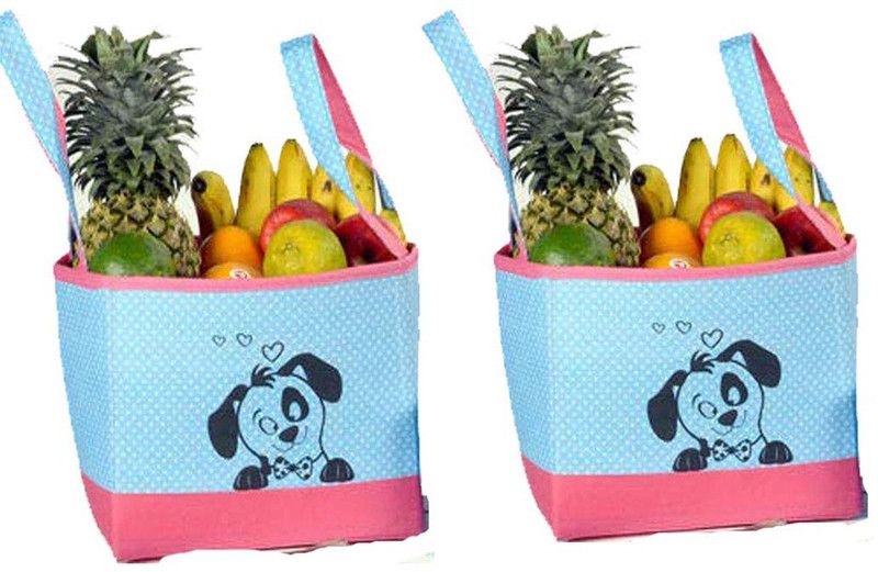 PRETTY KRAFTS Shelf Organizers  (Blue, Microfibre)