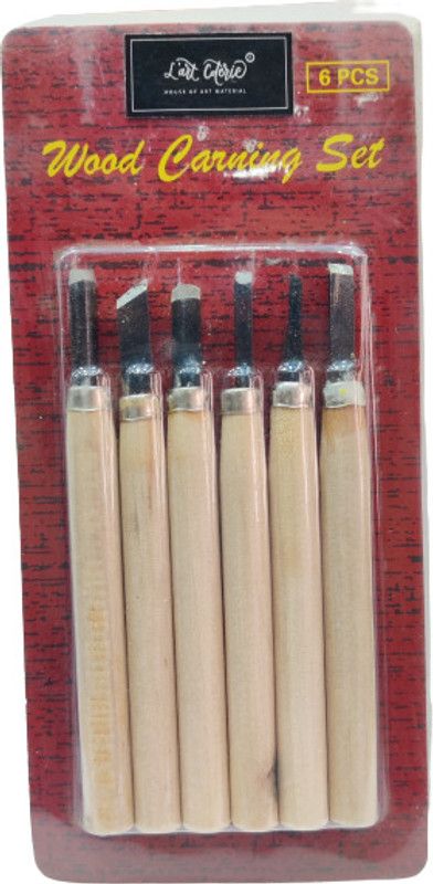 L'art Coterie Wood Carving Tools set of 6 Combination Chisel Set  (Pack of 6)