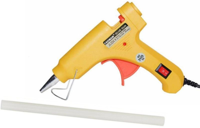 FADMAN Yellow Mini 20 Watt & 1 Glue Sticks Hot Melt Glue Gun For Art & Crafts, DIY, Kirigami, Paper, PCB, Plush Toys, Crafts, Wood, Box Standard Temperature Corded Glue Gun  (7 mm)