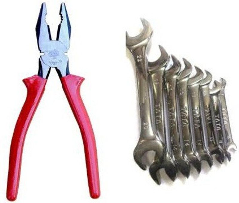 JetFire 8 pc double end spanner set and 8 inch cutting plier pack of 2 Power Tools & Hand Tool Kit Power & Hand Tool Kit  (9 Tools)