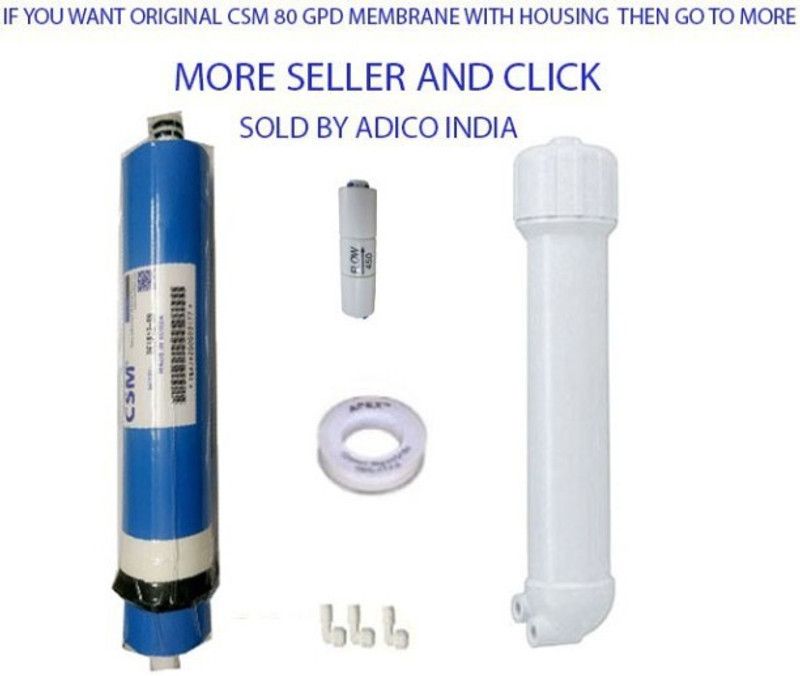 Max In New Trending CSM RO MEMBRANE by CSM 80 GPD WITH FR 450 , HOUSING , O... Pleated Filter Cartridge  (0.2, Pack of 1)