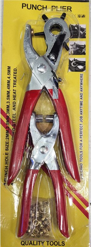 Gadariya King Belt Punch Plier Leather Belt Hole Tool Belt PuncherPunch hole sizes 2mm, 2.5mm, 3mm, 3.5mm, 4mm, 4.5 Pincer Plier  (Length : 8 inch)
