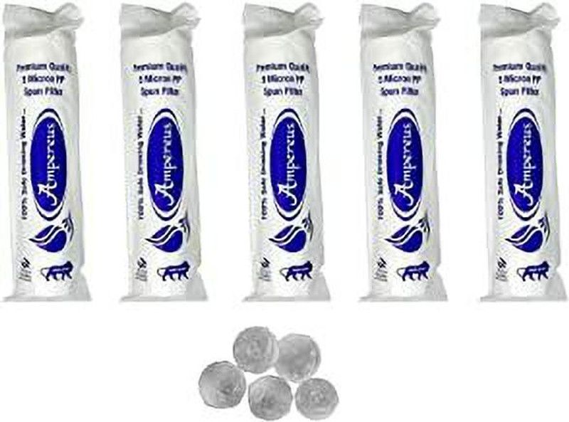 CarBunk 5 PP Spun Filter + 5pcs Antiscalant Balls for All Type RO Water Purifiers (PO5) Solid Filter Cartridge  (5, Pack of 15)