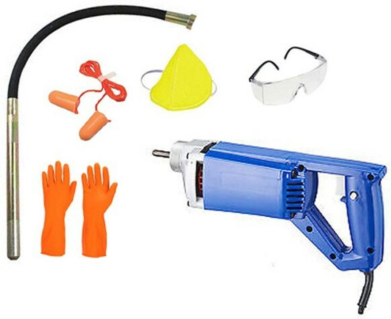 ISC Concrete Vibrator With 1.5 Meter Needle Shaft Quality Electric Concrete Vibrator 35mm Handheld Cement Soil Mixer Bulit-in Cement Vibrator With Multi Usable Combo Angle Drill  (35 mm Chuck Size)
