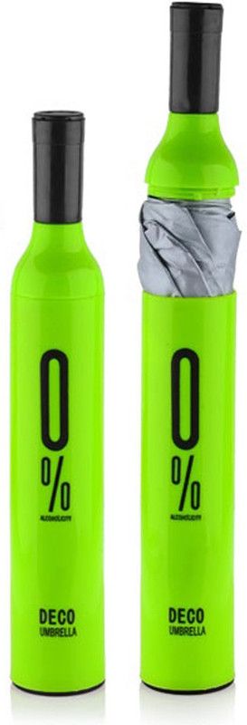 Home Story Deal Bugs Fashionable Wine Bottle Green 110 cm Travel Umbrella Umbrella  (Green)