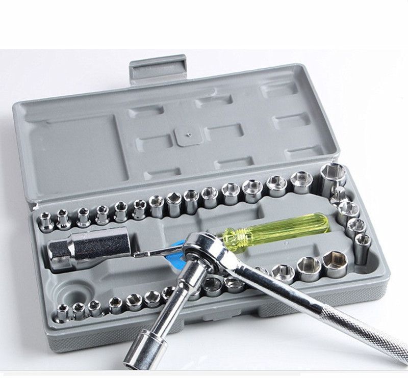 Swiss Gear 40 IN 1 Piece Hand Tool Kit Professional Socket set Socket Set  (Pack of 40)