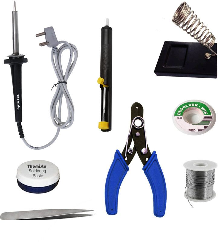 tHemiStO Falcon 30W 8 in 1 Premium Soldering Kit (Kit with 30W iron) 30 W Simple  (Pointed Tip)