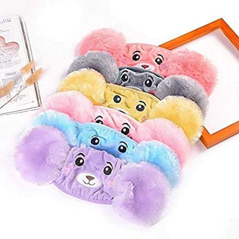 The Green Hub Girl's and Boys' Warm Winter Face Mask with Plush Ear Muffs Covers Ear Muff  (Pack of 3)