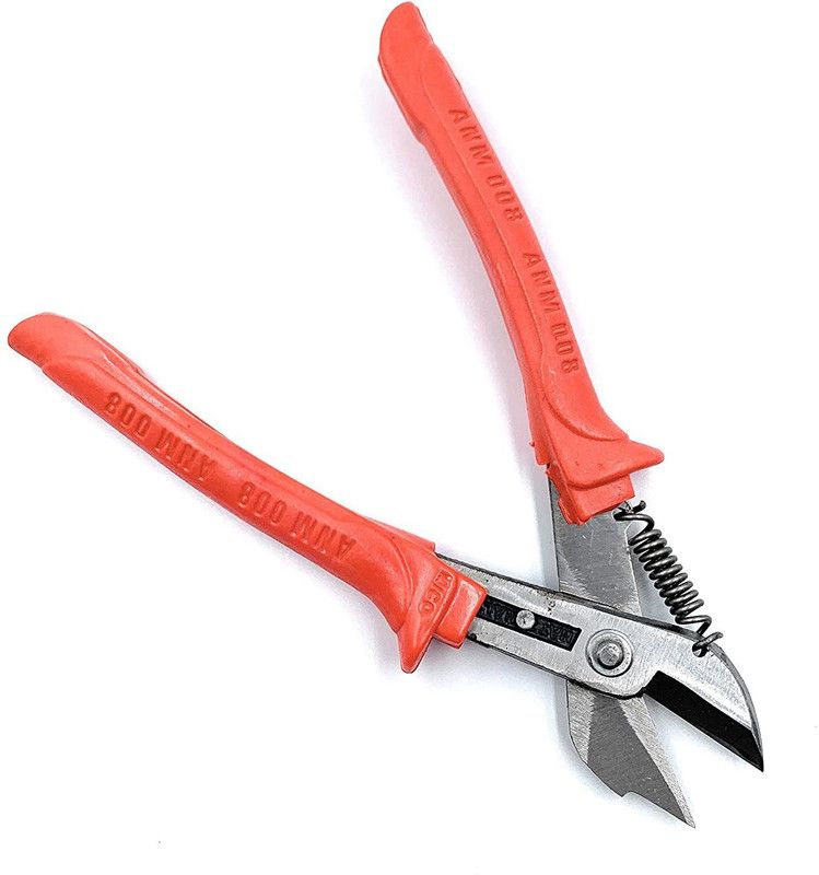 TOOLBUX Tempered Iron Cutting Plier 8" Heavy Katiya Rubber Grip Professional Diagonal Plier  (Length : 8 inch)