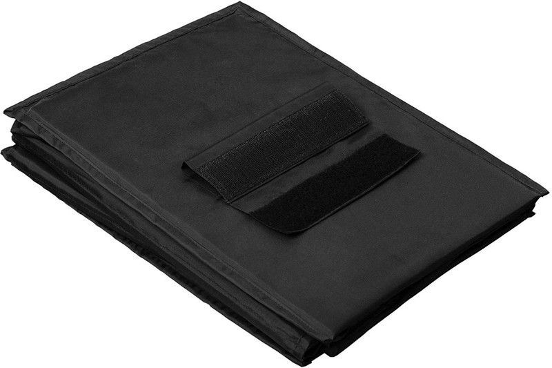 HomeStrap Polyester Hanging 4 Compartments/Shelves Wardrobe Organiser (Black) Closet Organizer