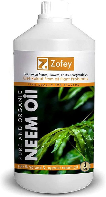 Sunjaree Pure Cold Pressed Water-Soluble Neem Oil for Spray on Plants and Garden 1L Soil  (1 L, Liquid)