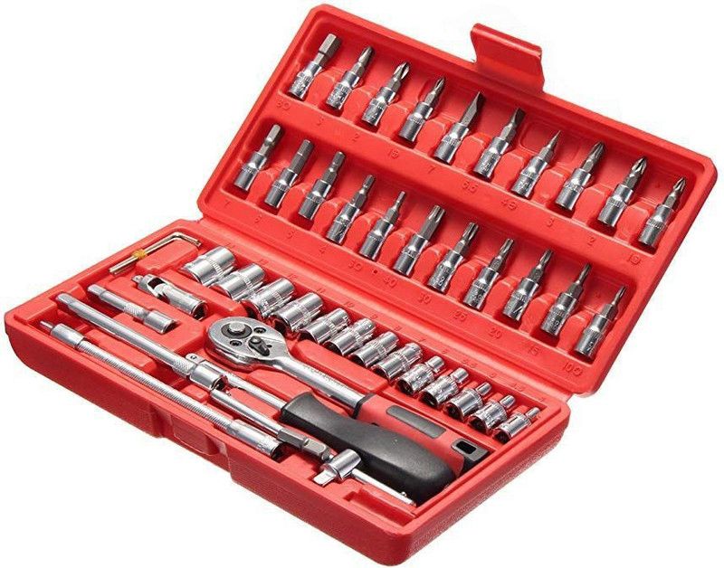 Vikas 46pcs Socket Set size 1/4 Inch Socket Set  (Pack of 1)
