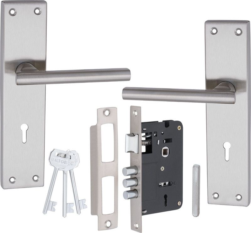 MILTON Steel Glossy Handlesets  (Silver)