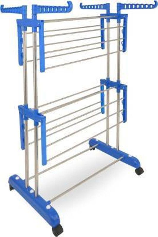 Plastic, Steel Floor Cloth Dryer Stand B2SS-2T-N100180  (2 Tier)